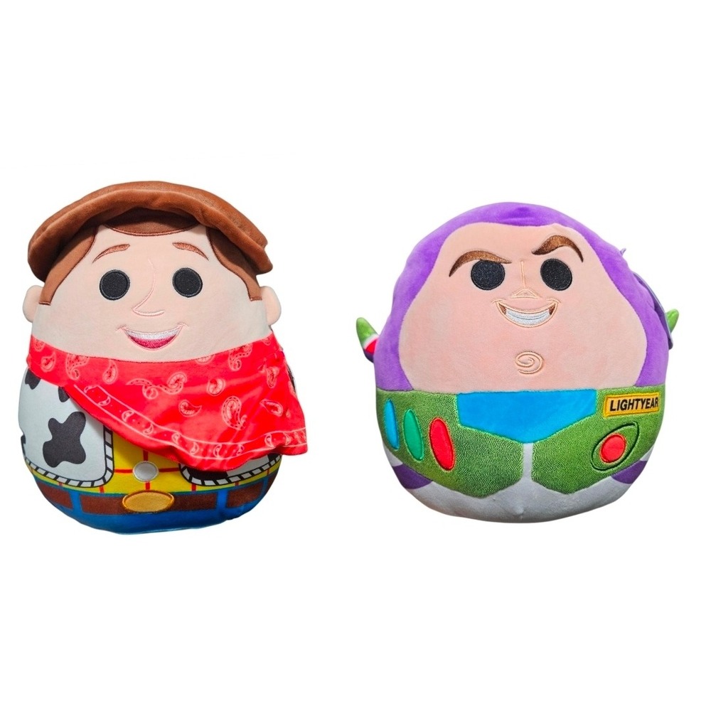 Disney Pixar Toy Story Squishmallows Woody and Buzz Lightyear 2 Plush Set New